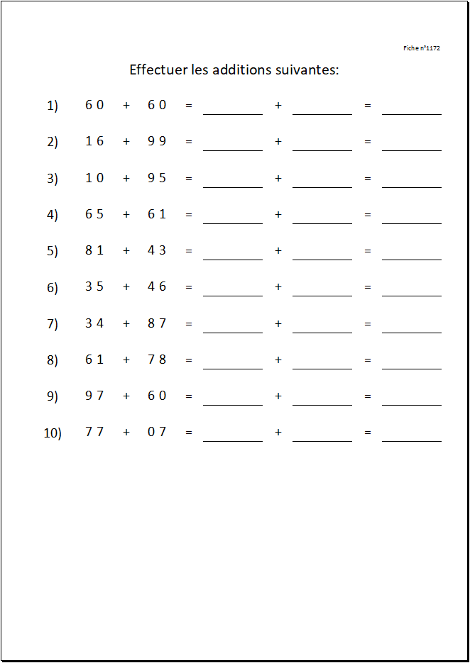  Page d'exercice